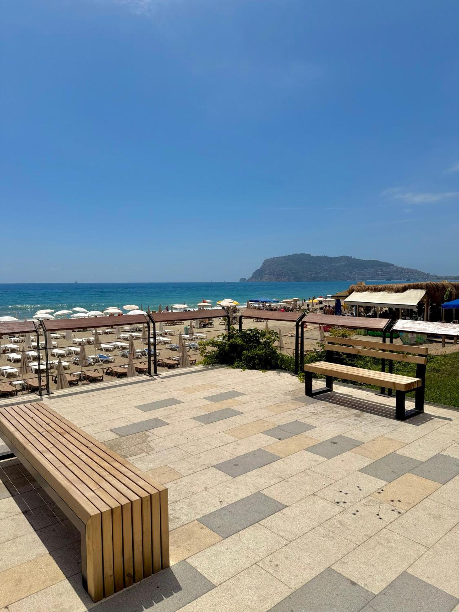 Sa Apartments! Beachfront Apartment With Sea View & Pool Alanya Eksteriør billede