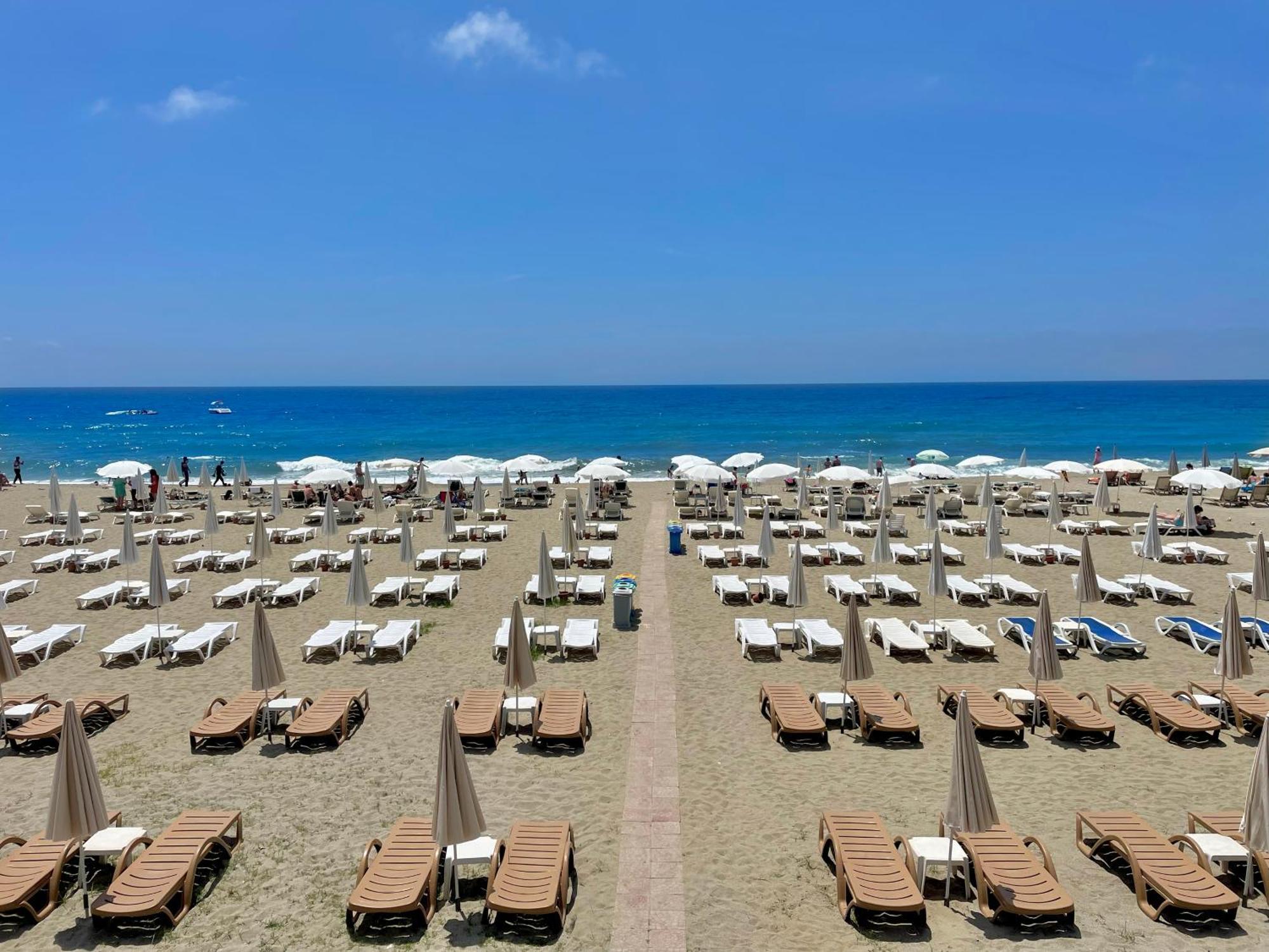 Sa Apartments! Beachfront Apartment With Sea View & Pool Alanya Eksteriør billede